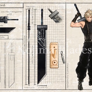 Buster Sword Life-size Replica, Final Fantasy VII, Cloud Sword Cosplay ...