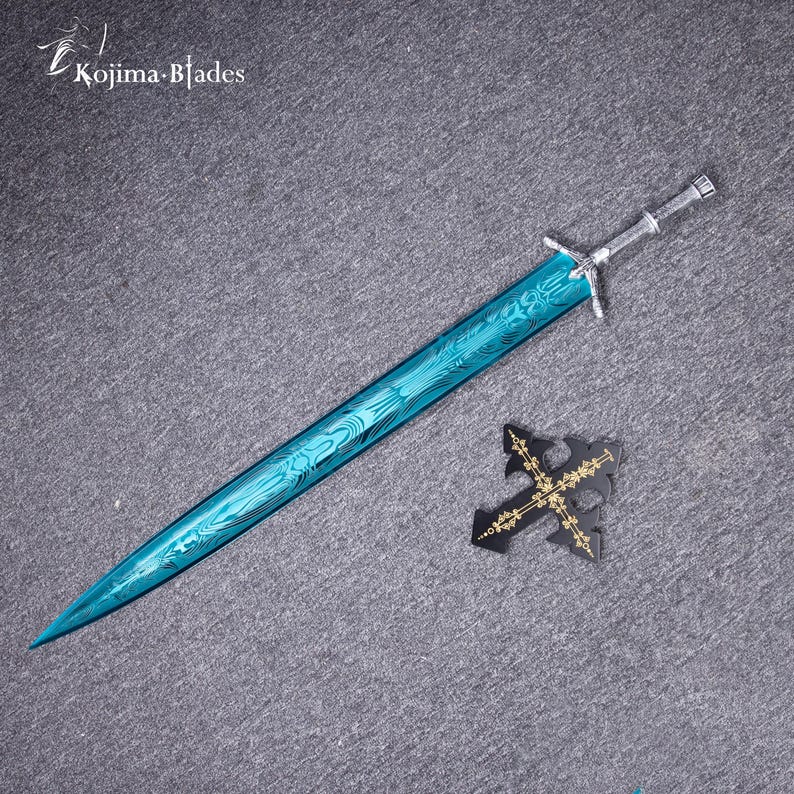 Holy Moonlight Sword Metal Prop | Bloodborne Ludwig Cosplay | Elden Ring Decor | 1:1 Scale Replica | Full Metal Gamer Gift | Dark Souls Transformed - 130cm