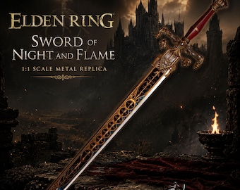 Full Size Metal/Resin Elden Ring Nightreign Cosplay Prop, Sword of Night and Flame, Gamer Gift for Him Her [Made to Order, 50% Deposit]