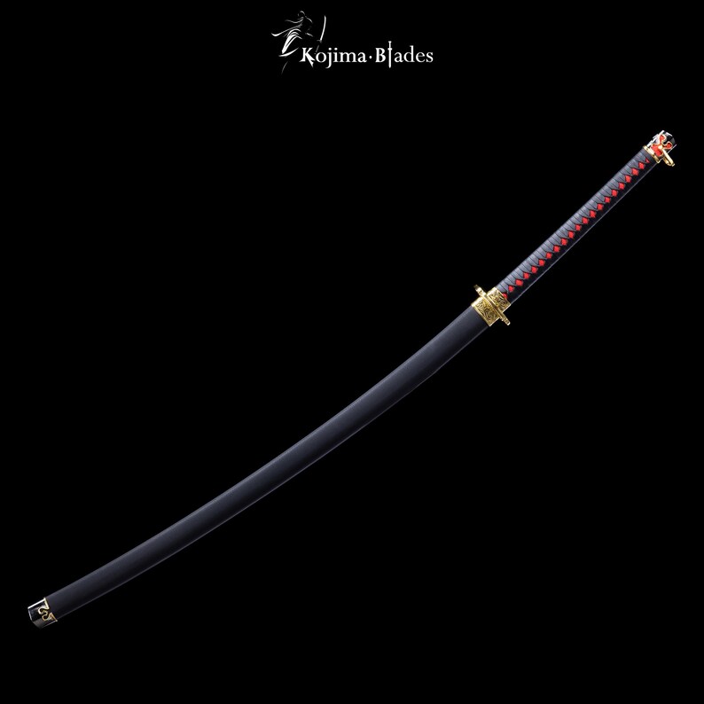 Rivers of Blood Metal Katana Prop | Full Tang Hand Forged Steel Art | Elden Ring Decor | 1:1 Scale Cosplay Prop | Soulsborne Fan Art image 15