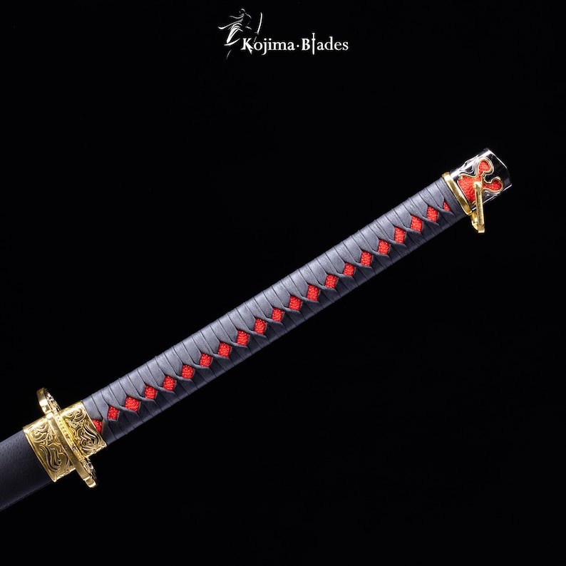 Rivers of Blood Metal Katana Prop | Full Tang Hand Forged Steel Art | Elden Ring Decor | 1:1 Scale Cosplay Prop | Soulsborne Fan Art image 5