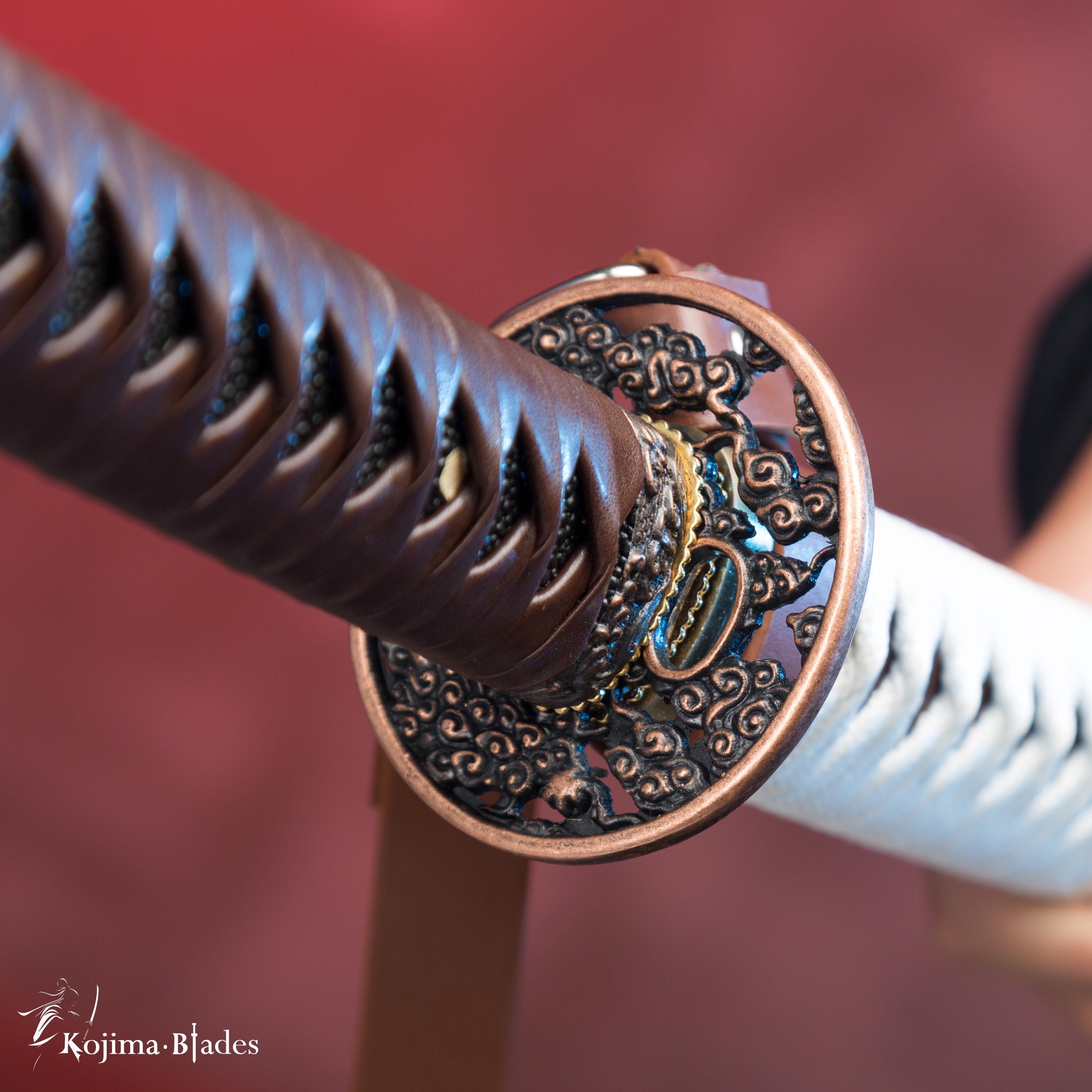 日本刀風デザインの刀 約94．7cm 手作りの刀 - オリジナルデザインのファンタジースタイルの刀。彼氏や