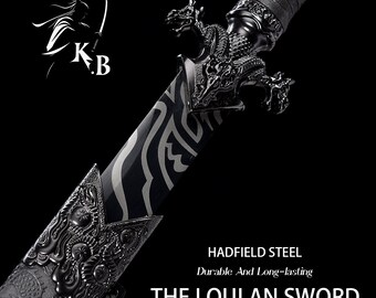 Handmade Katana, Original Design, Fantasy Sword, Hadfield Steel
