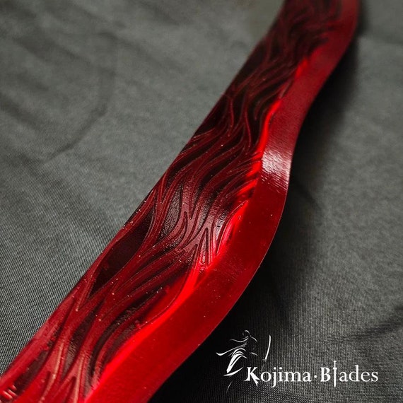 Rivers of Blood Metal Katana Prop | Full Tang Hand Forged Steel Art | Elden Ring Decor | 1:1 Scale Cosplay Prop | Soulsborne Fan Art