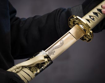 Hand-Crafted Katana - Original Design Fantasy Style Sword for Boyfriend, Husband Gift, Unique Collectible Display Piece