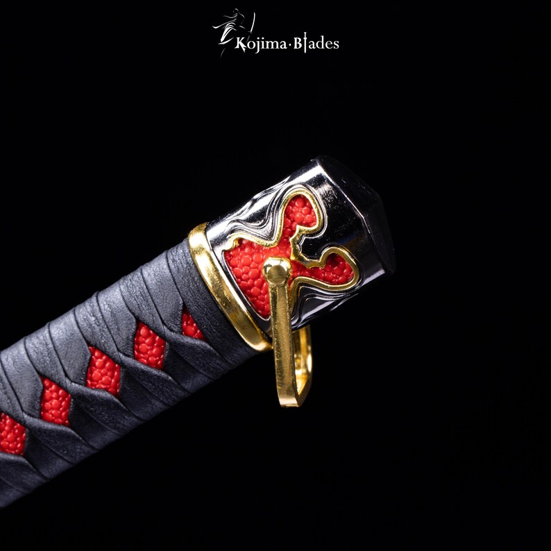Rivers of Blood Metal Katana Prop | Full Tang Hand Forged Steel Art | Elden Ring Decor | 1:1 Scale Cosplay Prop | Soulsborne Fan Art image 4