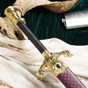 Hand-Crafted Sword - Original Design Fantasy Style Sword for Boyfriend, Husband Gift, Unique Collectible Display Piece