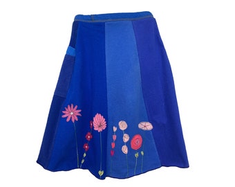 Classic Appliqué Skirt-Field of Flowers