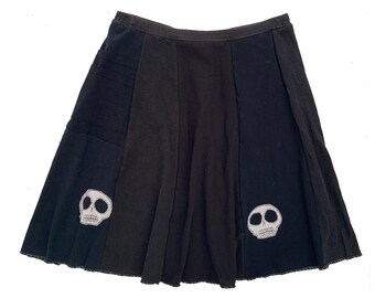 Classic Appliqué Skirt-Skulls