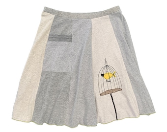 Classic Appliqué Skirt-Canary