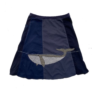 Classic Appliqué Skirt-Blue Whale