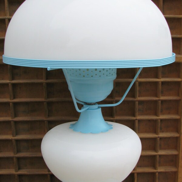 Vintage Milk Glass Boudoir Lamp