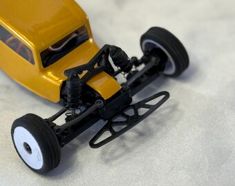 Losi Mini B Wide Body Rib Front Mounted Tires - Yellow (2) LOS41048 For RC Cars
