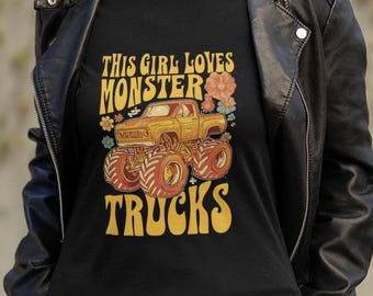 Monster Truck Girl's T-Shirt Woman's Offroad Racing Gear Head Shirt