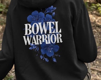 Bowel Warrior IBD Awareness Purple Ribbon Hoodie Crohn's & Colitis Support Sweater Chronic Illness Spoonie Top