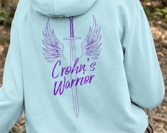 IBD Crohns Warrior Hoodie Crohn's & Colitis Awareness Sweatshirt Chronic Illness Top