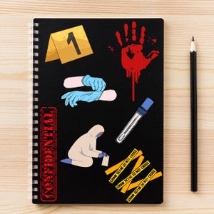 Forensic Science Stickers - Waterproof Stickers - True Crime Gifts - Crime Scene Stickers - Fingerprint Stickers - Laptop Stickers - Sticker