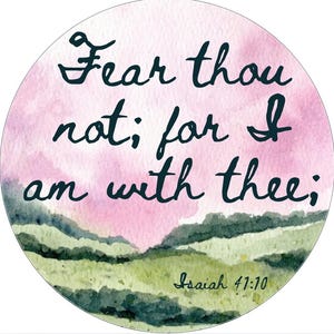 Beautiful KJV Bible verse | 2&quot; circle stickers |Bundles of 3 | Faith base, water bottle sticker, laptop decal, tablet, diary, notebook.