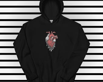 Metal Heart pull over hoodie