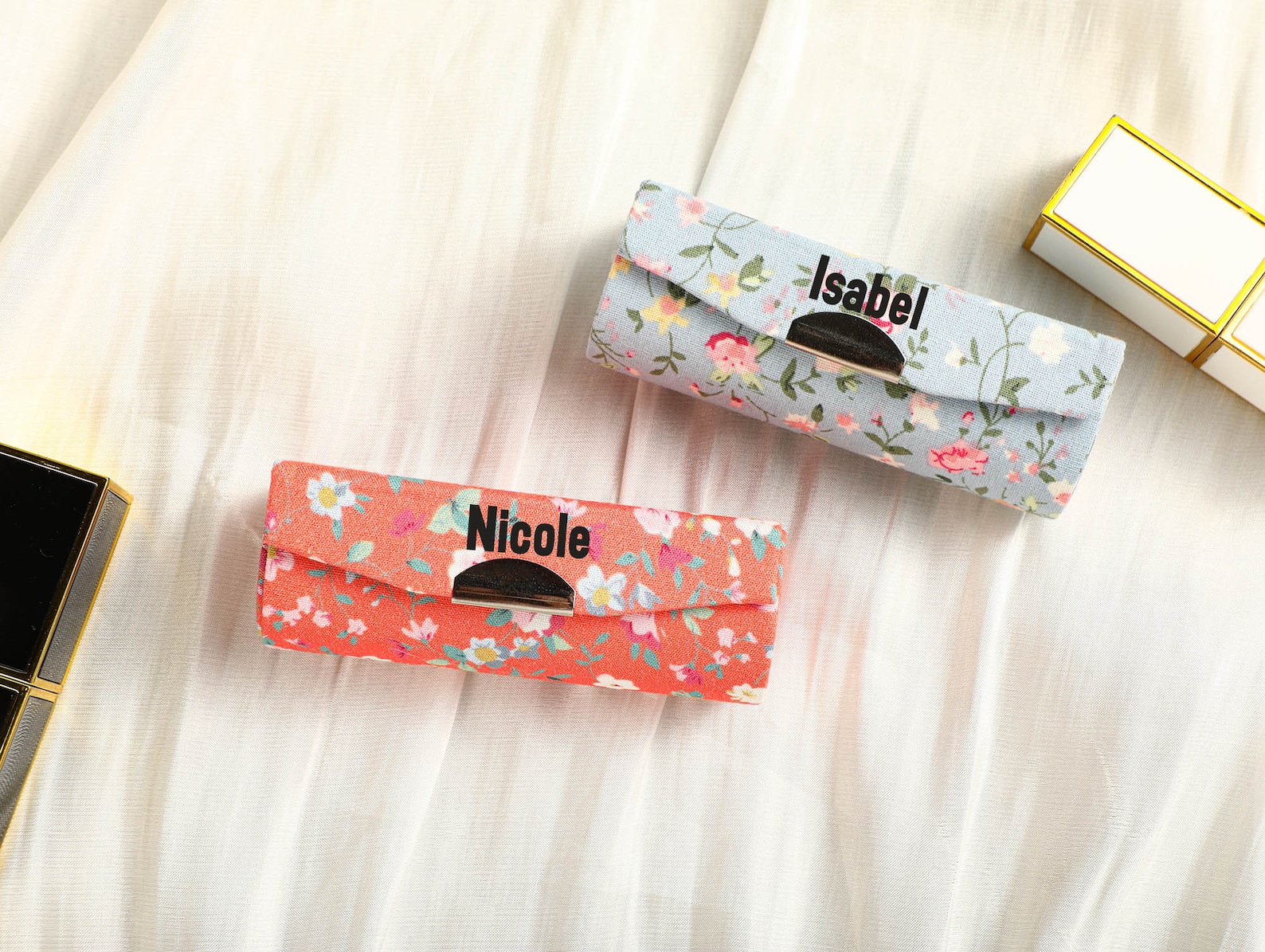 Floral Lipstick Organizer Case