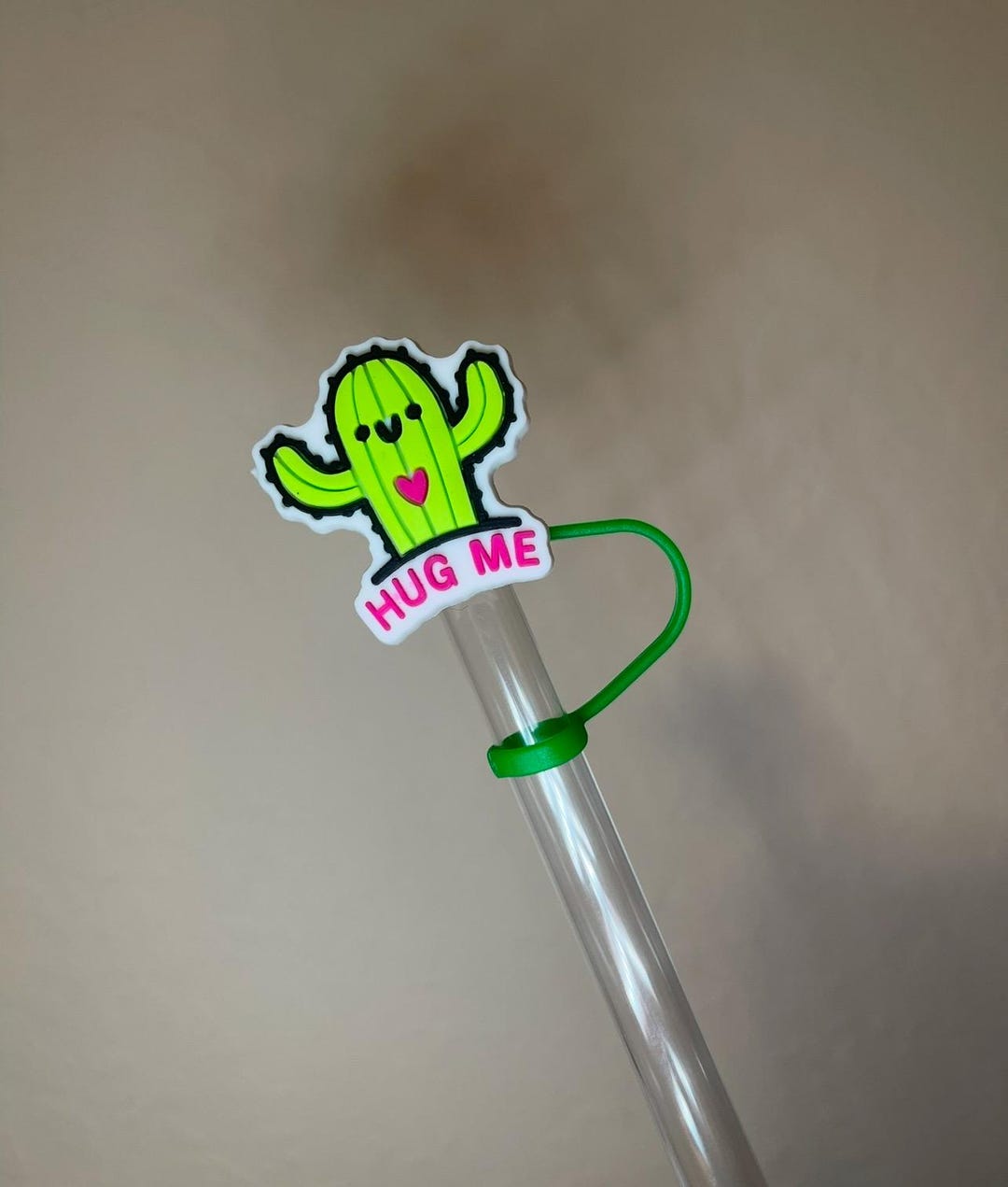 Hug Me Cactus Spiky Nopal PVC Straw Topper Straw Cover Straw Buddy ...