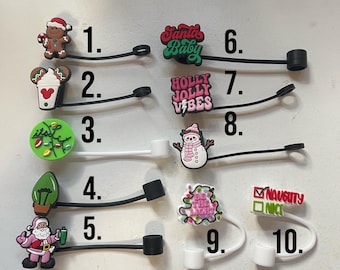 Weihnachten Frohe Feiertage Ferien Saison Jahreszeiten Grüße PVC Stroh Topper Strohabdeckung Stroh Buddy Becher Zubehör