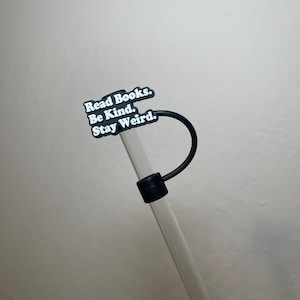 本を読んで、優しく、変わらず、PVCストロートッパー、ストローカバー、ストローバディ、ストローチャーム、タンブラーアクセサリー