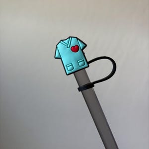 Verpleegkundige Teal Scrubs Medisch RNA Ziekenhuis PVC rietje rietje rietje rietje accessoire beker