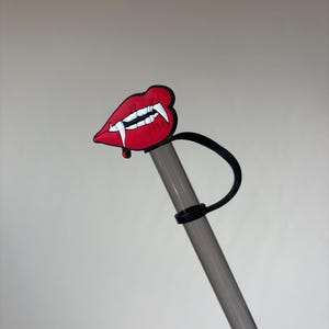 Vampire Fangs Halloween PVC straw topper straw cover straw buddy tumbler accessory
