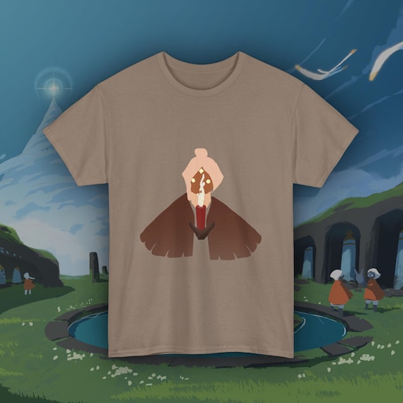 T-shirt Sky Character - Sky Children of Light-merchandise, kind met een kaars, videogamekleding, minimalistische t-shirt, gamekleding