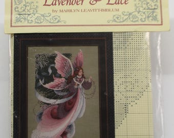 Lavender & Lace FAIRY DREAMS Patt 41 Cross Stitch 28 Count Pattern CHART, by Marilyn Leavitt-Imblum, Design 12.25x18.25 in., New in Pkg