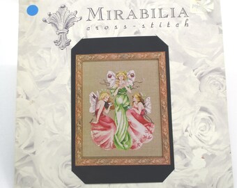 MIRABILIA "Three for Tea" 32 Count Cross Stitch Chart MD 37, by Nora Corbett, Design Area 12 x 14 in.,3 Lovely Fairies, New and Unopened