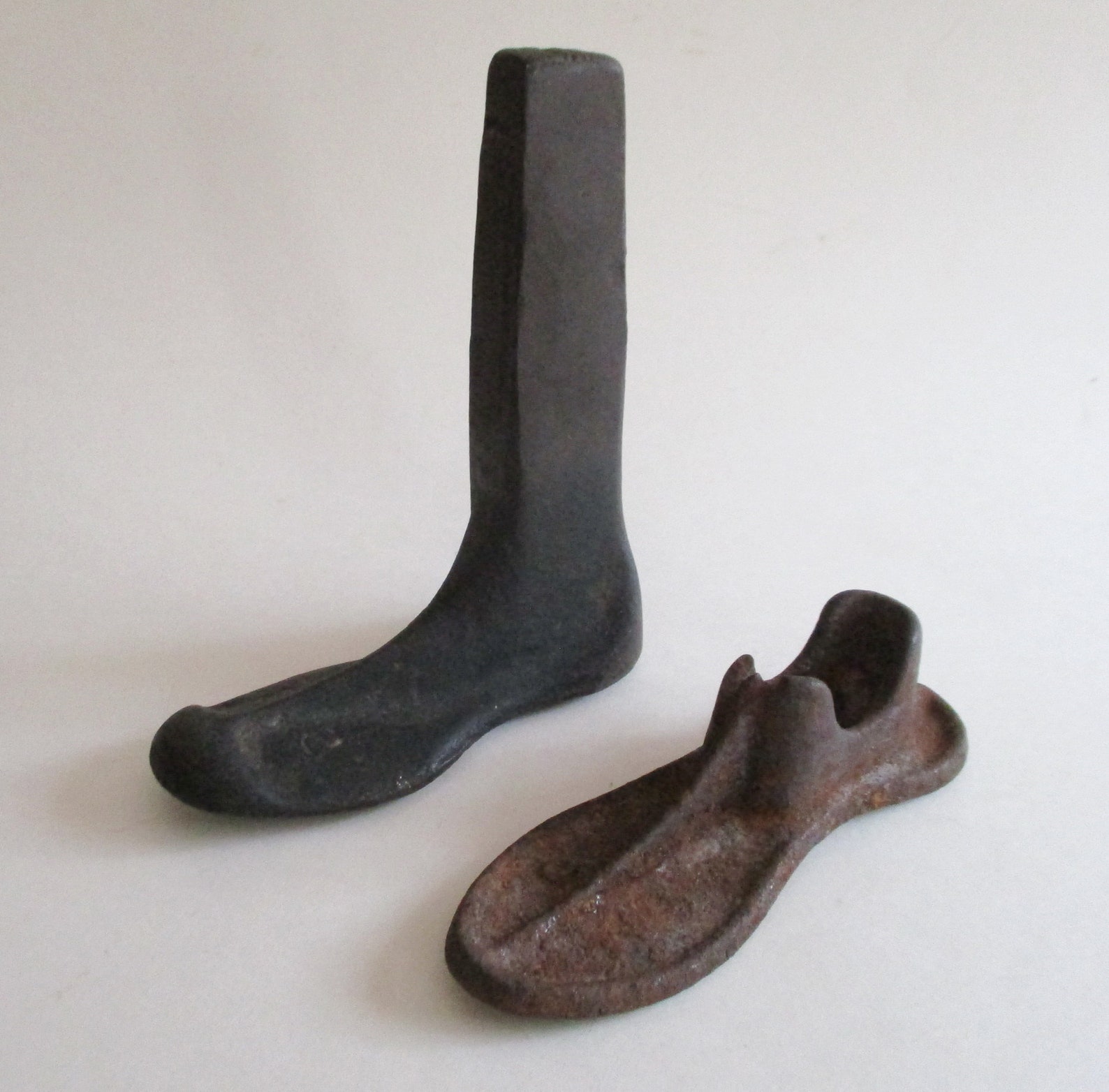 Antique Iron Shoe Lasts Cast Iron Shoemaking Molds Small Etsy