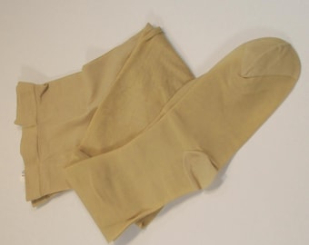 SIGVARIS Compression Pantyhose Sheer Fashion Support Pantyhose, Size D, Light Beige, Cotton Gusset,  New Old Stock, Very Good Condition