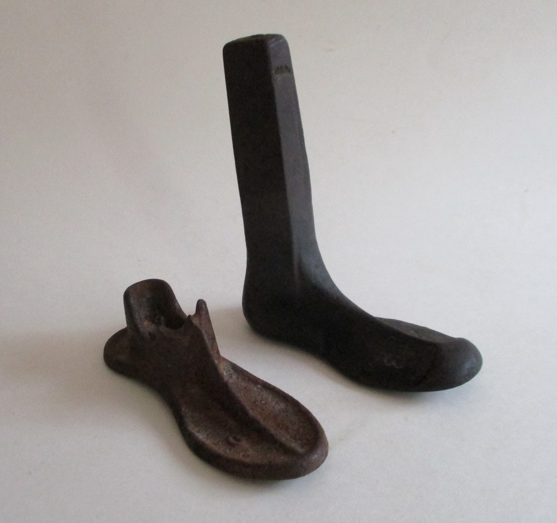 Antique Iron Shoe Lasts Cast Iron Shoemaking Molds Small Etsy