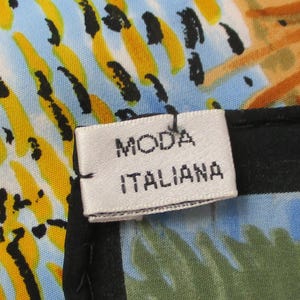 Moca Fashion Van Gogh Terrace At Night Reversible Silk Scarf Orange Multi