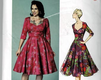 Butterick 6412, for Misses Dress, Designs by Gertie, sz 16 to 22, Sweetheart Neckline, Princess Seams, Back Zipper, Pattern is new and uncut
