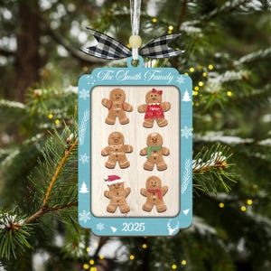 Personalized Custom Gingerbread Family Christmas Ornament 2025, Gingerbread Ornament, Christmas Gift For Family
