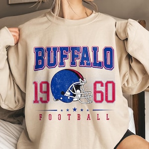 Vintage Buffalo Football Vintage Sweatshirt, Buffalo Crewneck Sweatshirt, Buffalo New York, Buffalo Fan Gift Sunday Football