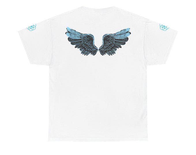 Winged Spirit Unisex Heavy Cotton Tee, Bohemian Tee, Casual Shirt, Gift for Her, Trendy Outfit, Summer Vibes