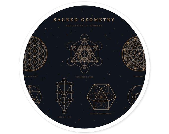 Sacred Geometry Round Stickers, Boho Decor, Spiritual Gifts, Laptop Decals, Aesthetic Wall Art, Meditation Accessories, Unique Stationery