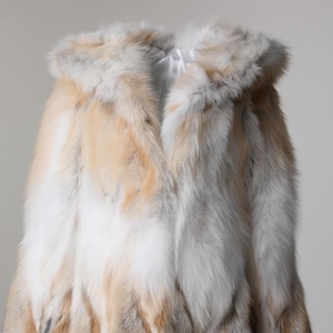 Renard doré | Manteau de fourrure | Capuche | Mi-longueur
