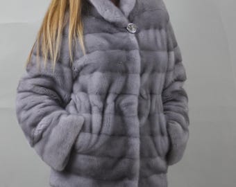 Sapphire Mink | Fur Coat | Waist Length