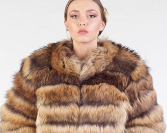 ラクーンファーコート！新品本物の天然本物の毛皮！ - Etsy 日本