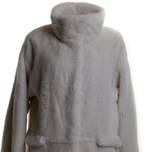 Women’s White sheared Mink Fur Coat lacvb