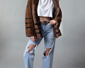Brown Mink Jacket | Fur Coat | Below Waist