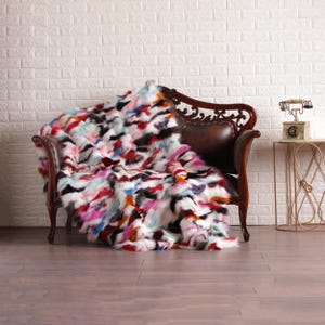 Multicolor Fuchs Pelz Decke