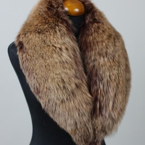 Elegant Genuine Brown Fox Fur Collar