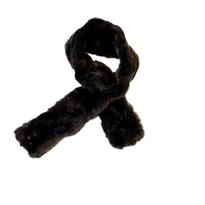 Dark Brown rex rabbit Fur Scarf damianw