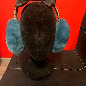 Plush Rex Rabbit Fur Earmuffs Ultra Soft Winter Luxury